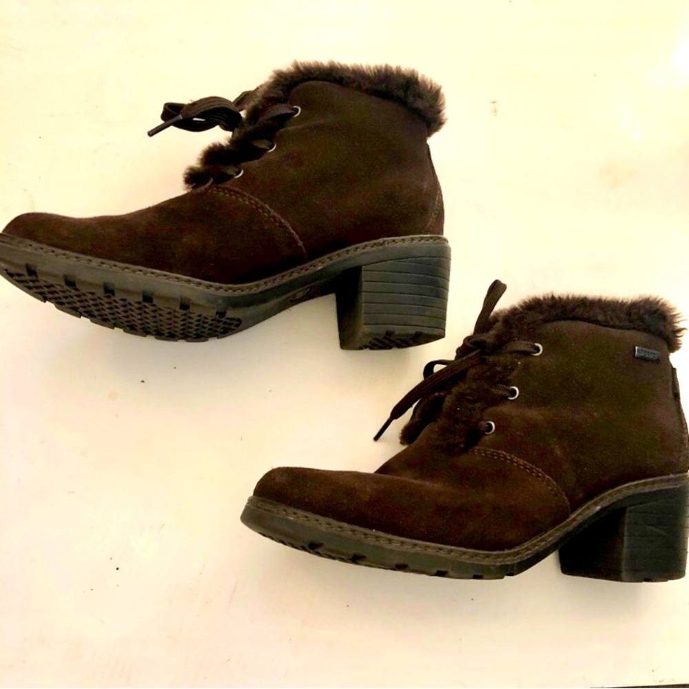 Sporto waterproof faux fur brown boots sz 7.5